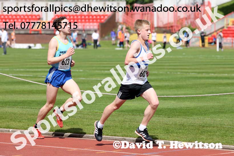 Mens under-20s 5000 metres, North Eastern Champs, Gateshead Stadium. Photo: David T. Hewitson/Sports for All Pics